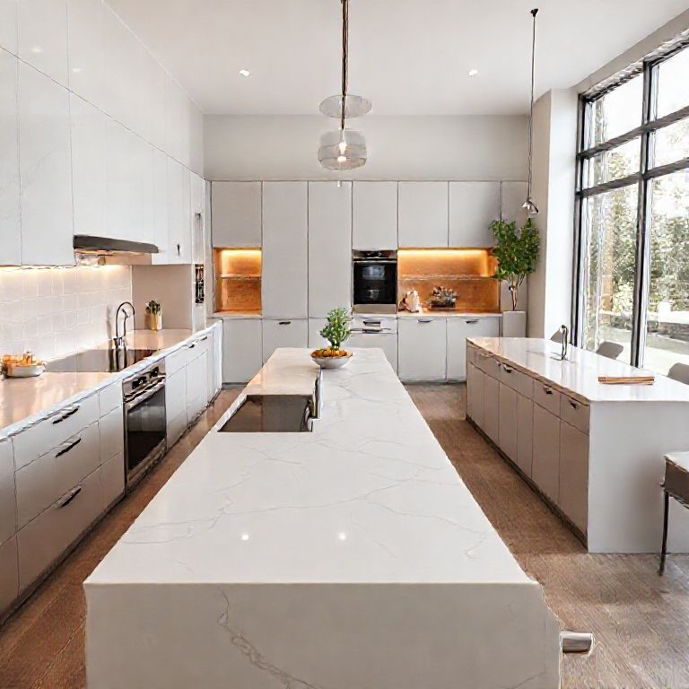 The Culinary Canvas_ Embracing the Charm of a 2.4-Meter Kitchen Countertop-Kangyi artificial marble