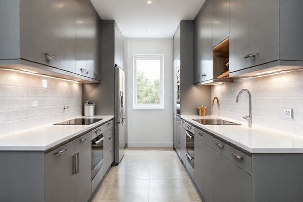 The Narrow Kitchen Revolution_ Mastering the 2-Meter Wide Layout for Style and Function-Kangyi artificial marble