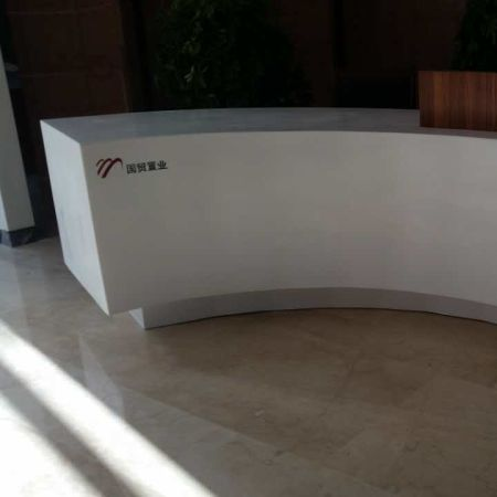 Company reception desk-Kangyi artificial marble