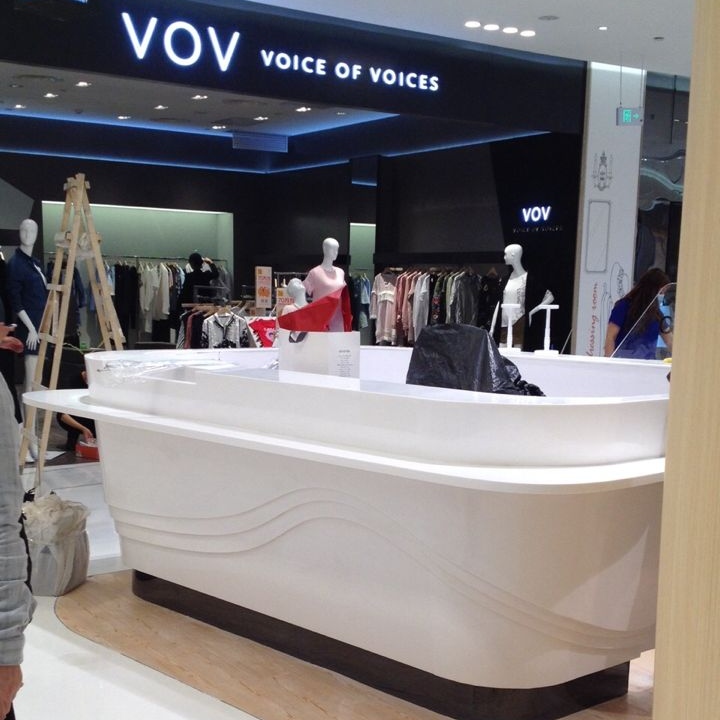 Company reception desk-Kangyi artificial marble